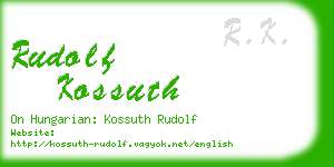 rudolf kossuth business card